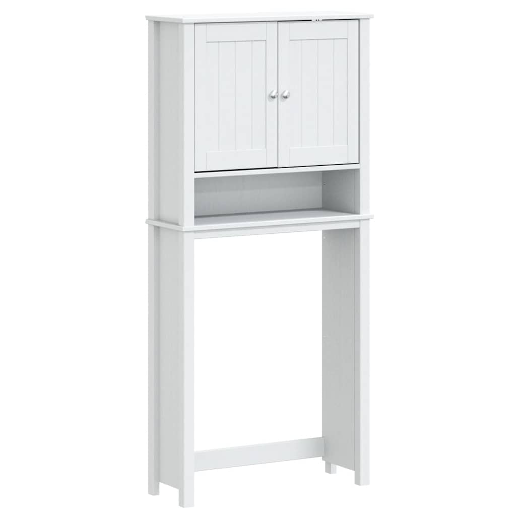 Vaskemaskinskap BERG hvit 76x27x164,5 cm heltre furu vidaXL