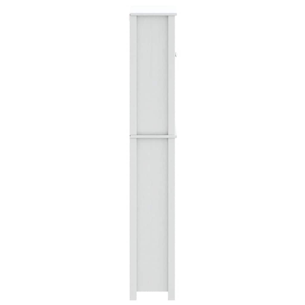 Vaskemaskinskap BERG hvit 76x27x164,5 cm heltre furu vidaXL