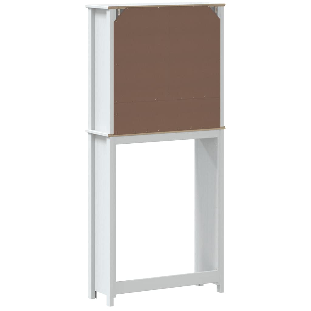 Vaskemaskinskap BERG hvit 76x27x164,5 cm heltre furu vidaXL