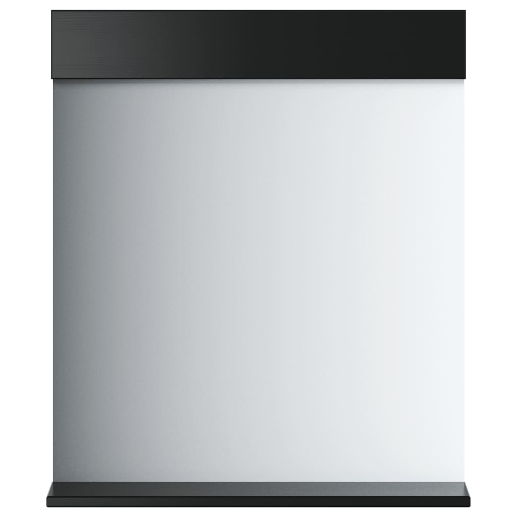 Baderomsspeil med hylle BERG svart 60x12x70 cm heltre vidaXL