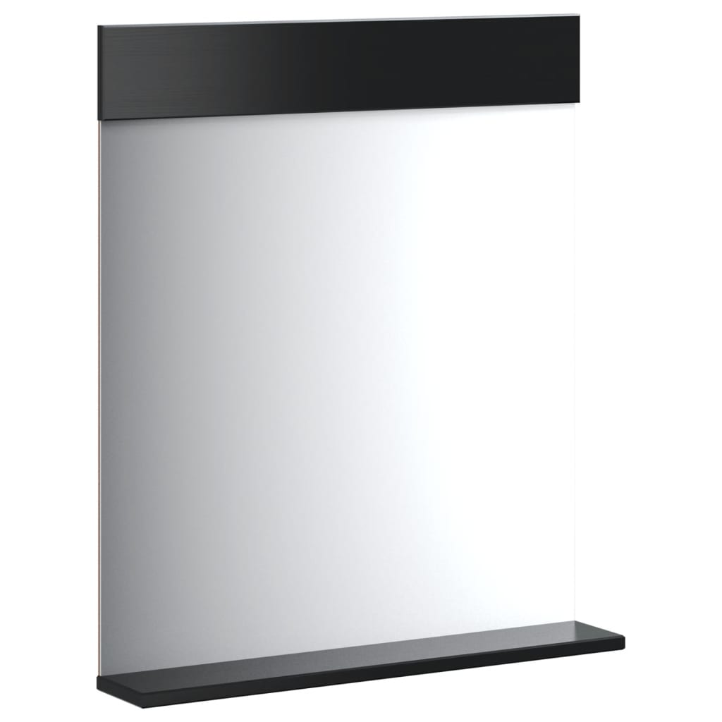 Baderomsspeil med hylle BERG svart 60x12x70 cm heltre vidaXL
