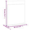 Baderomsspeil med hylle BERG svart 60x12x70 cm heltre