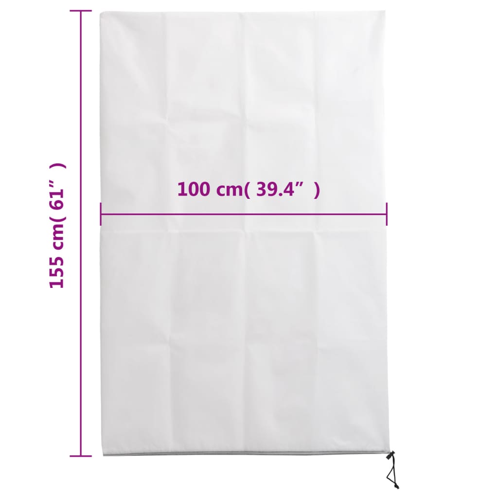 Plantefleecetrekk med glidelås 4 stk 70 g/m² 1x1,55 m