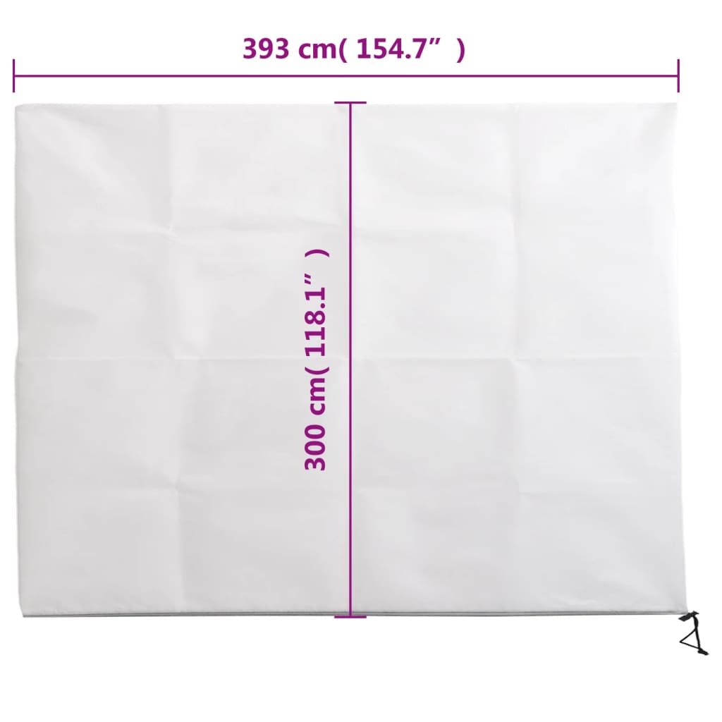 Plantefleecetrekk med glidelås 2 stk 70 g/m² 3,93x3 m