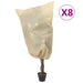 Plantefleecetrekk med snor 8 stk 70 g/m² 0,8x1,2 m