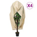 Plantefleecetrekk med glidelås 4 stk 70 g/m² 1,55x1,55 m