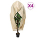 Plantefleecetrekk med glidelås 4 stk 70 g/m² 1,2x1,8 m
