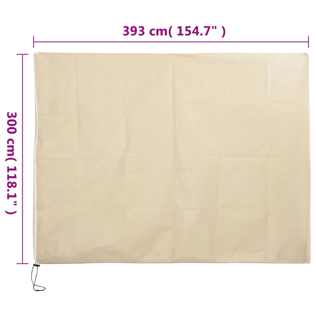 Plantefleecetrekk med glidelås 4 stk 70 g/m² 3,93x3 m