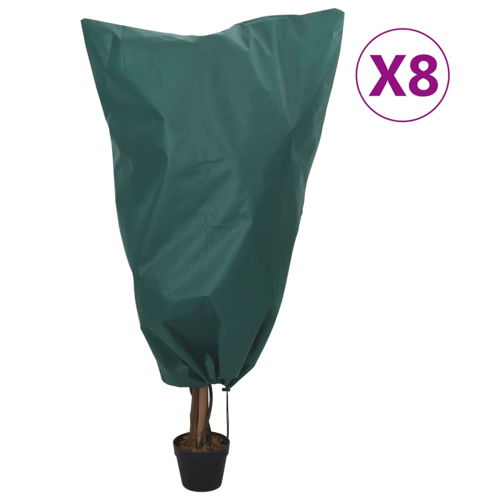 Plantefleecetrekk med snor 8 stk 70 g/m² 0,8x1,2 m