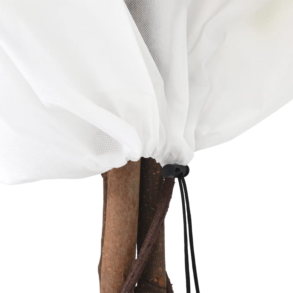 Plantefleecetrekk med snor 12 stk 70 g/m² 0,8x0,8 m