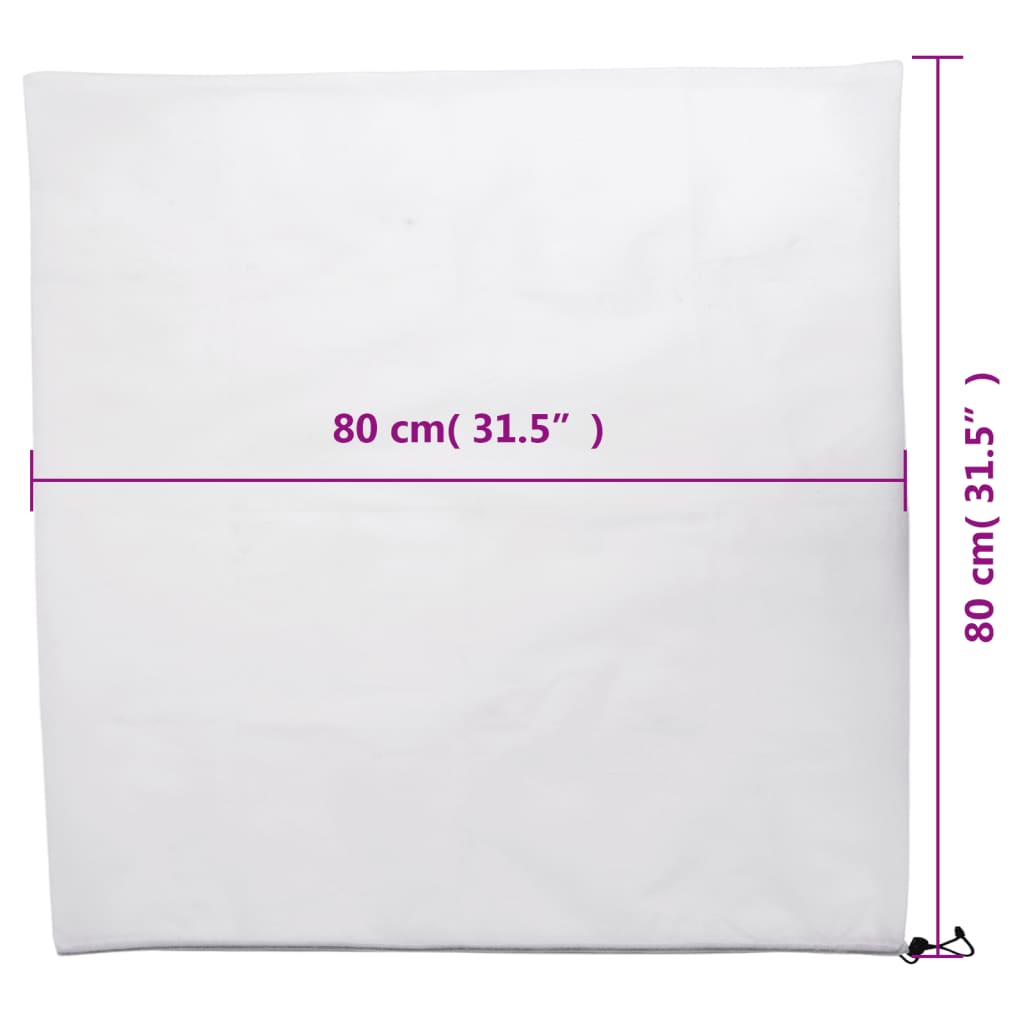 Plantefleecetrekk med snor 12 stk 70 g/m² 0,8x0,8 m