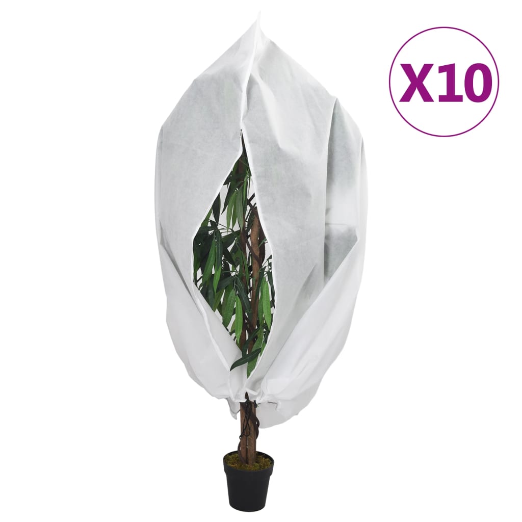 Plantefleecetrekk med glidelås 10 stk 70 g/m² 1,55x1,55 m