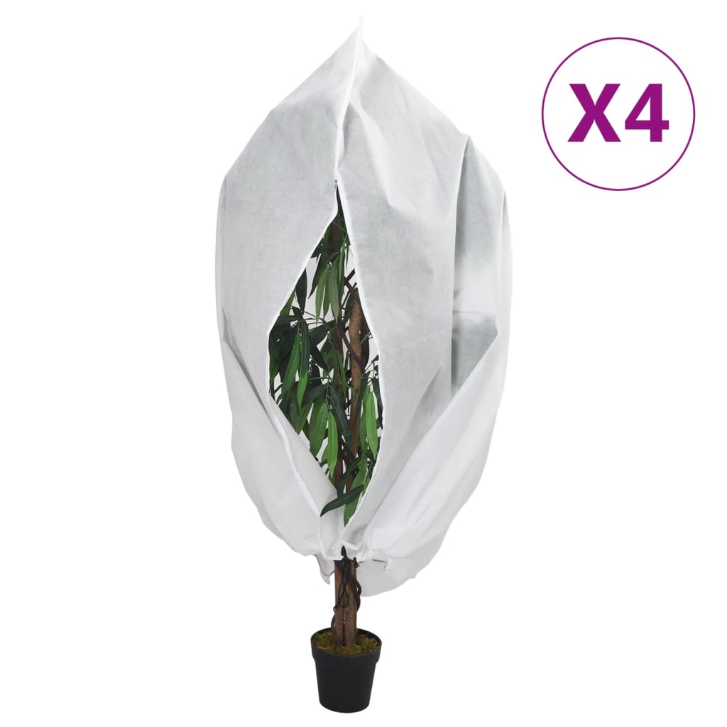 Plantefleecetrekk med glidelås 4 stk 70 g/m² 3,14x2,5 m