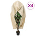 Plantefleecetrekk med glidelås 4 stk 70 g/m² 3,93x3 m