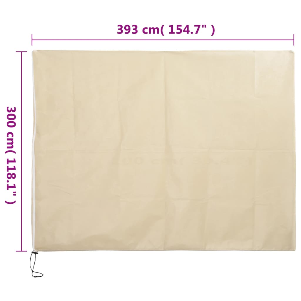 Plantefleecetrekk med glidelås 10 stk 70 g/m² 3,93x3 m