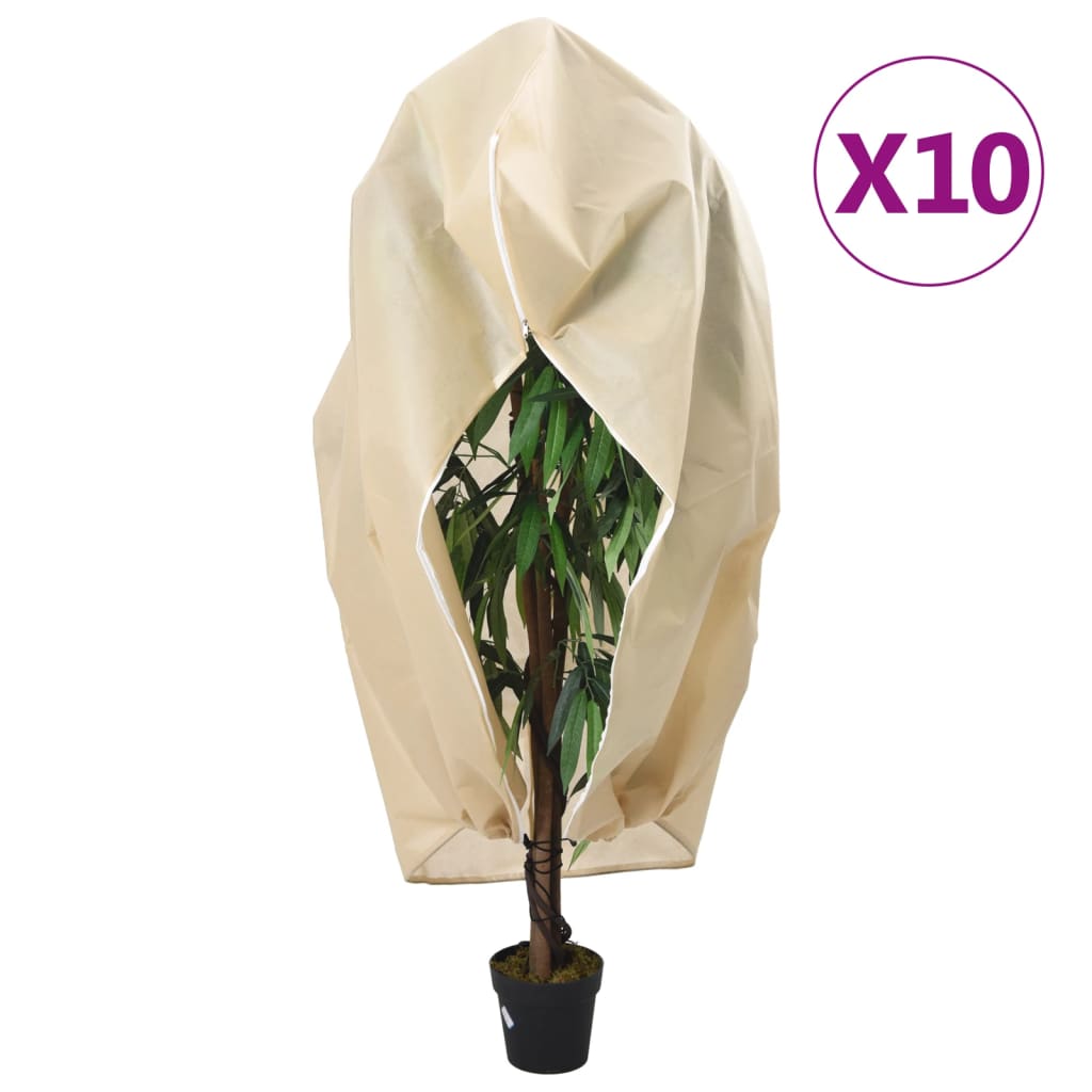 Plantefleecetrekk med glidelås 10 stk 70 g/m² 3,93x3,5 m