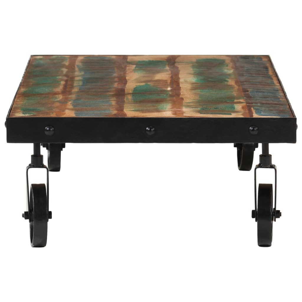 Salongbord med hjul gjenvunnet heltre 100x55x26 cm