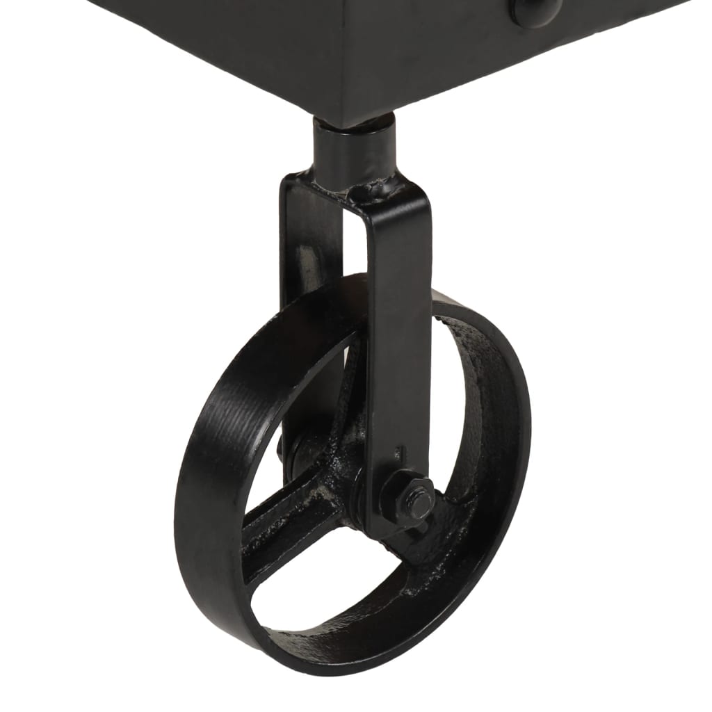 Salongbord med hjul gjenvunnet heltre 100x55x26 cm
