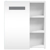 Baderomsspeilskap med LED-lys hvit 45x13x52 cm