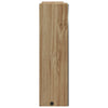 Baderomsspeilskap med LED-lys eik 45x13x52 cm