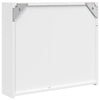 Baderomsspeilskap med LED-lys hvit 60x13x52 cm