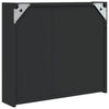 Baderomsspeilskap med LED-lys svart 60x13x52 cm