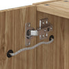 Baderomsspeilskap med LED-lys eik 60x13x52 cm