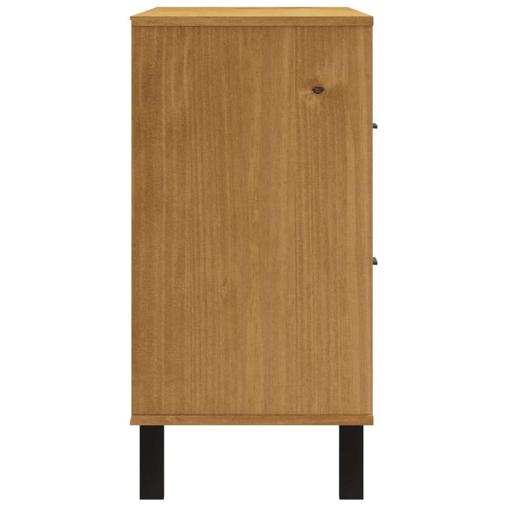 Skjenk med glassdør FLAM 110x40x80 cm heltre furu