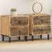 Nattbord 2 stk 40x33x46 cm heltre mango