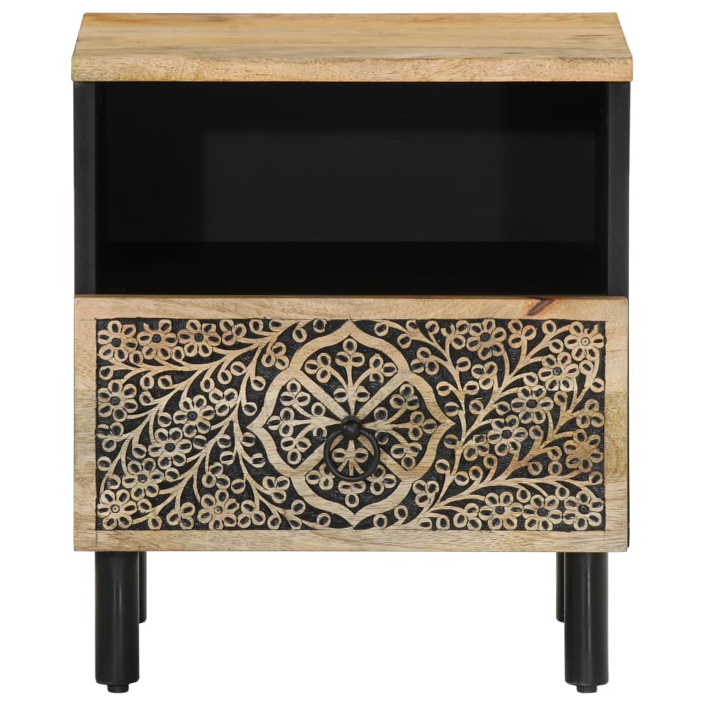 Nattbord 2 stk 40x33x46 cm heltre mango