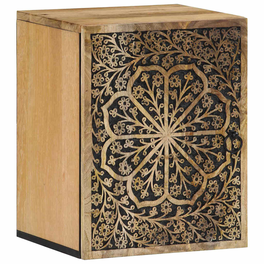 Veggskap for baderom 38x33x48 cm heltre mango
