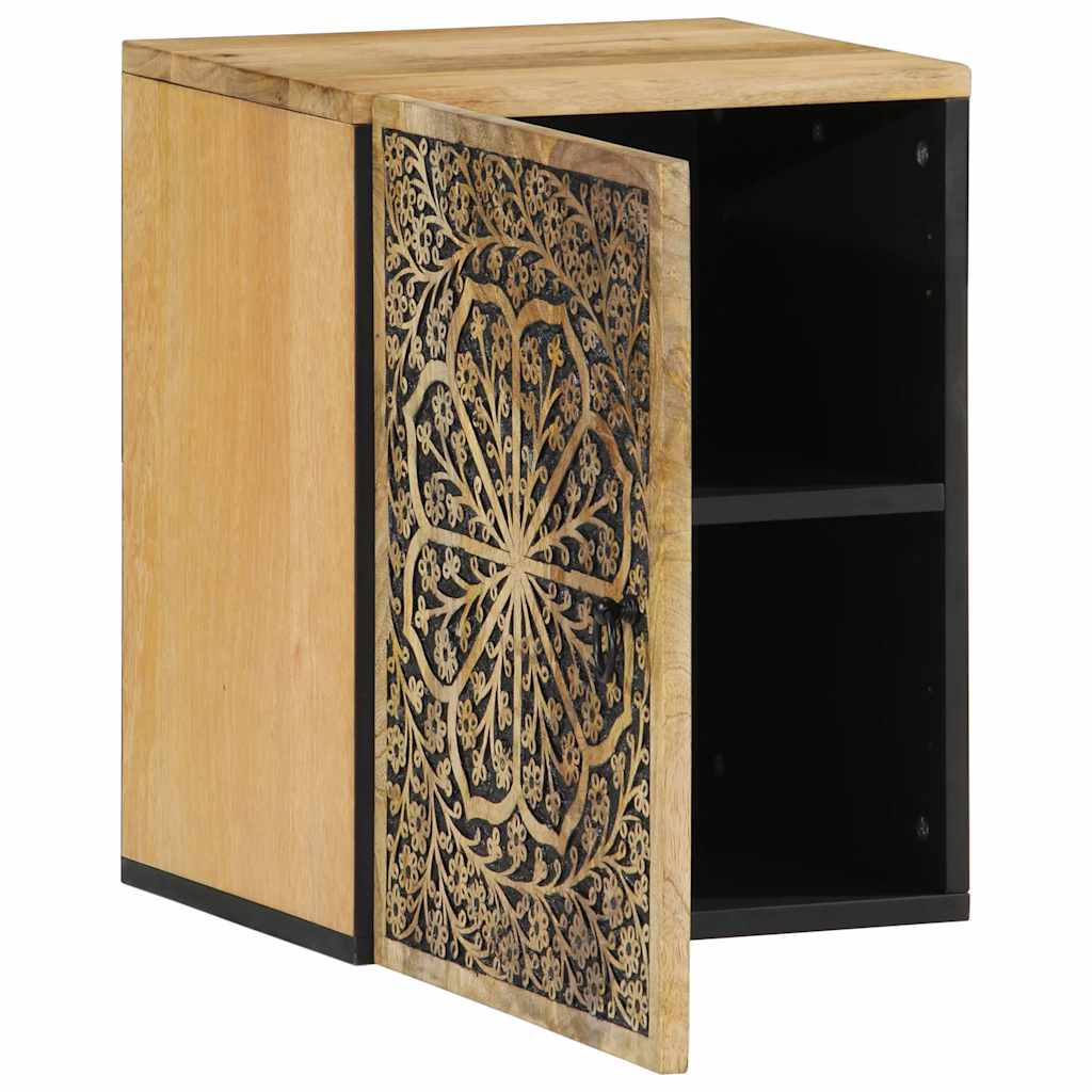 Veggskap for baderom 38x33x48 cm heltre mango
