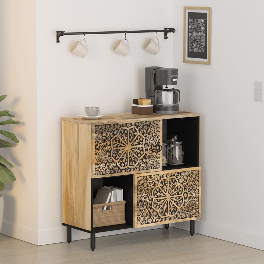 Sideskap 80x33x75 cm heltre mango
