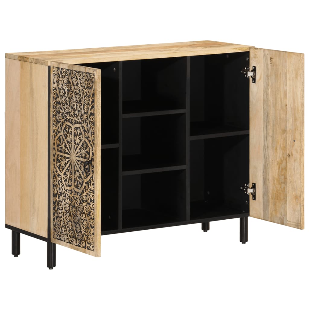 Sideskap 90x33x75 cm heltre mango