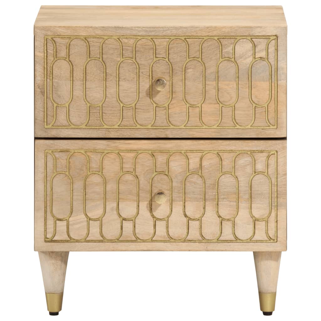 Nattbord 2 stk 40x33x46 cm heltre mango
