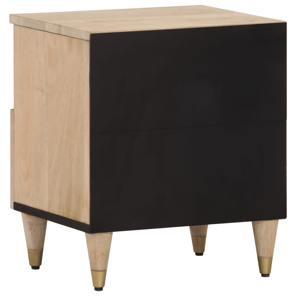 Nattbord 2 stk 40x33x46 cm heltre mango