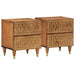 Nattbord 2 stk 40x33x46 cm heltre mango