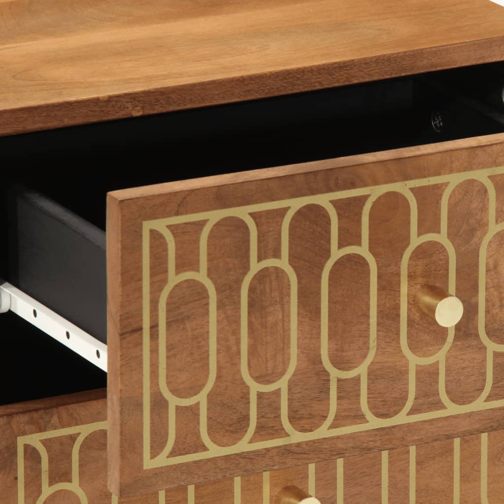 Nattbord 2 stk 40x33x46 cm heltre mango