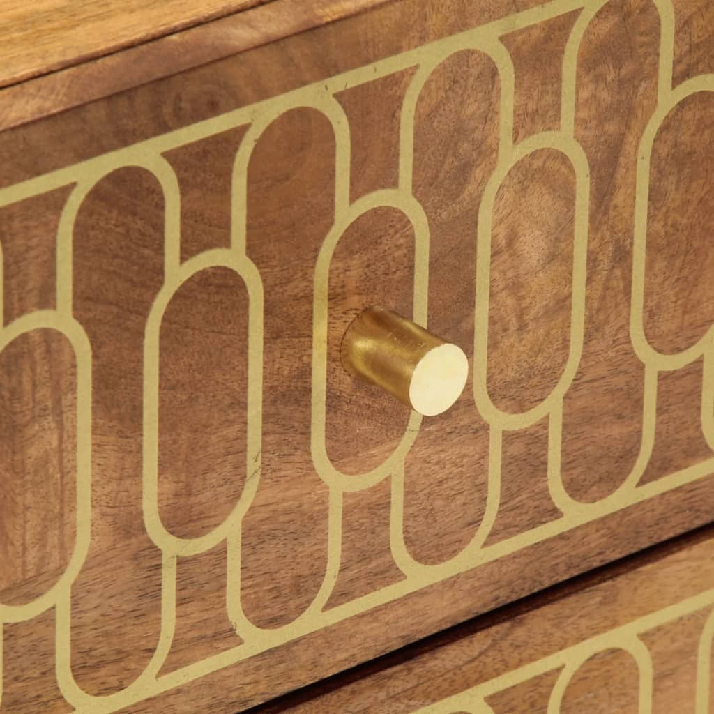 Nattbord 2 stk 40x33x46 cm heltre mango