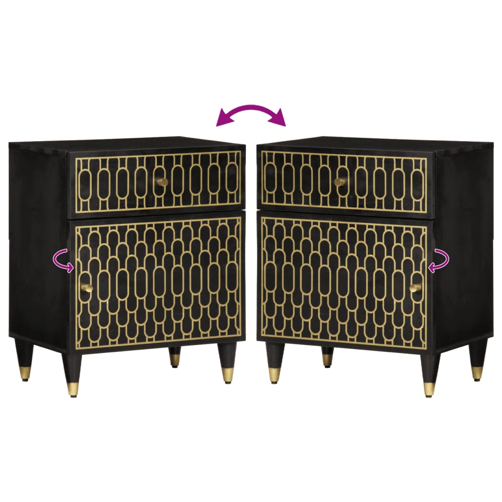 Nattbord 50x33x60 cm heltre mango