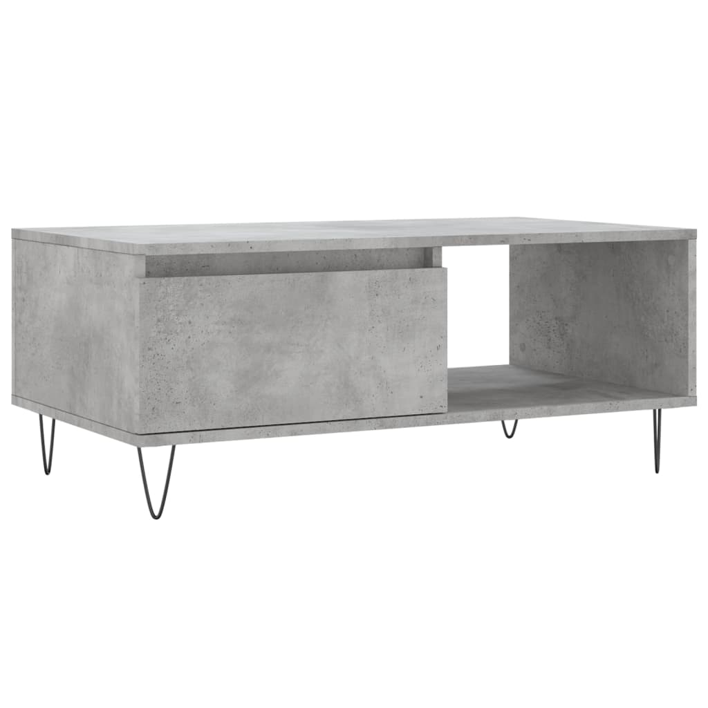 Salongbord betonggrå 90x50x36,5 cm konstruert tre