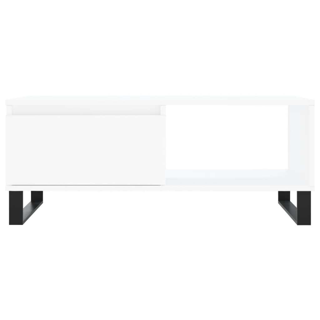 Salongbord hvit 90x50x36,5 cm konstruert tre