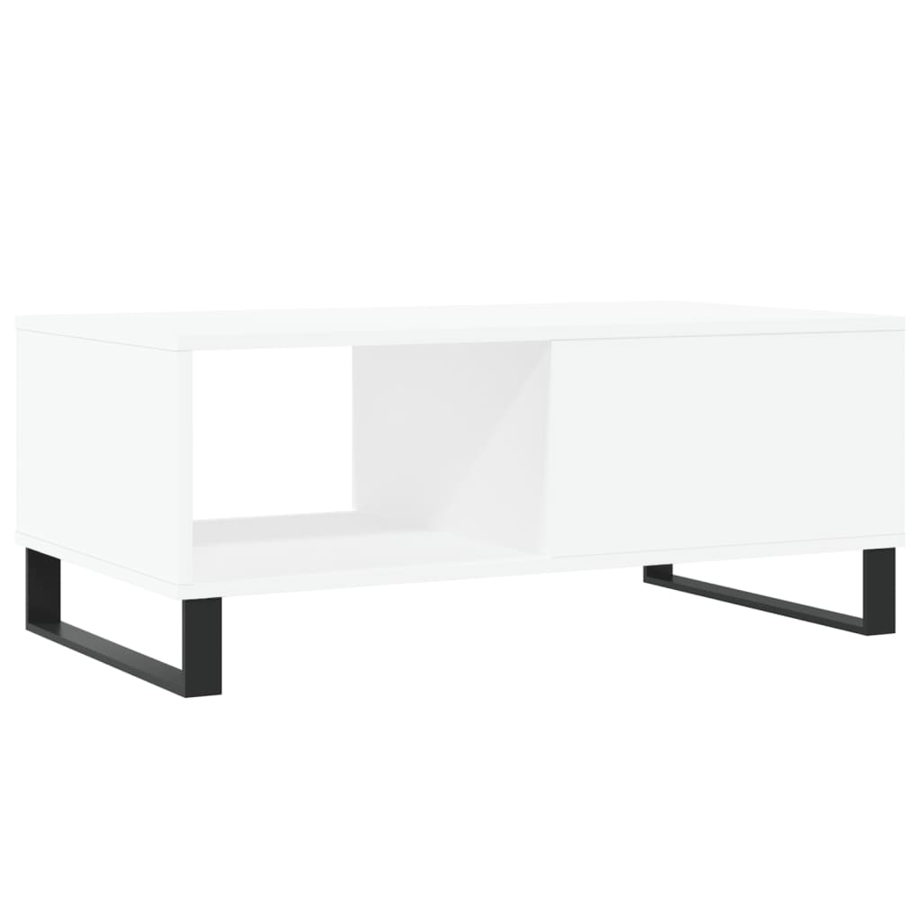 Salongbord hvit 90x50x36,5 cm konstruert tre