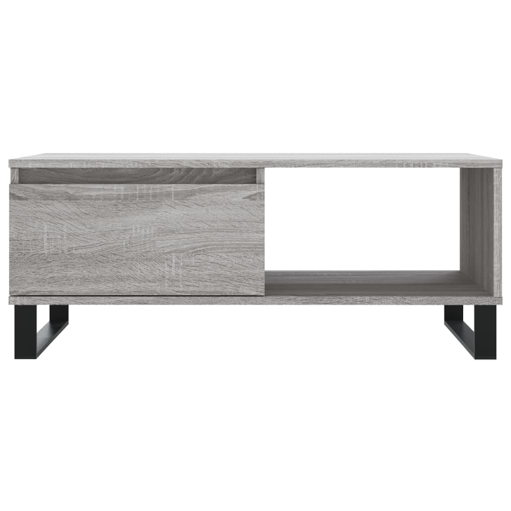 Salongbord grå sonoma 90x50x36,5 cm konstruert tre