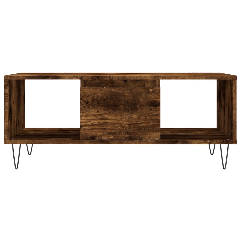 Salongbord røkt eik 90x50x36,5 cm konstruert tre
