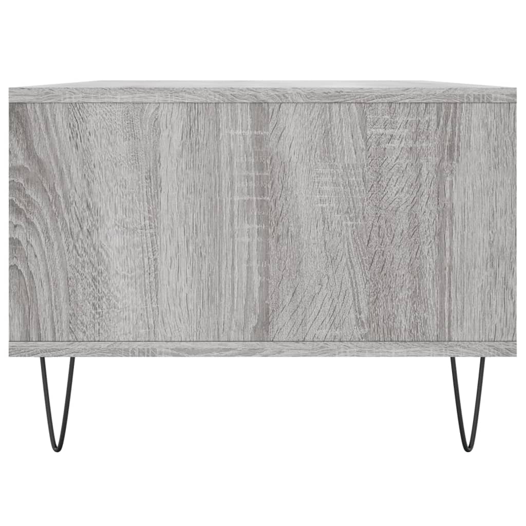 Salongbord grå sonoma 90x50x36,5 cm konstruert tre