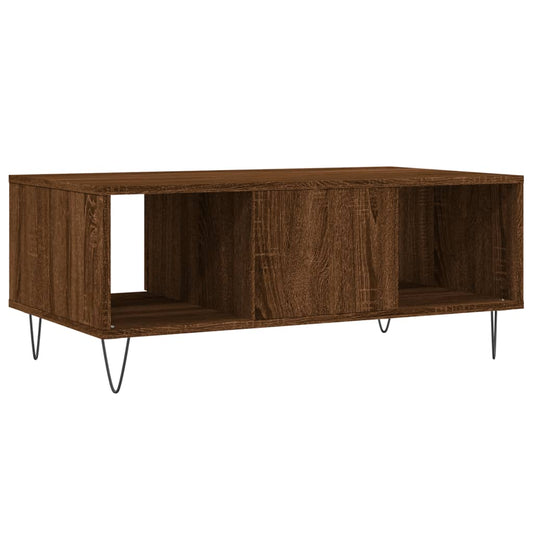 Salongbord brun eik 90x50x36,5 cm konstruert tre