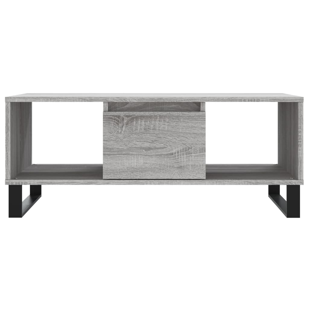 Salongbord grå sonoma 90x50x36,5 cm konstruert tre