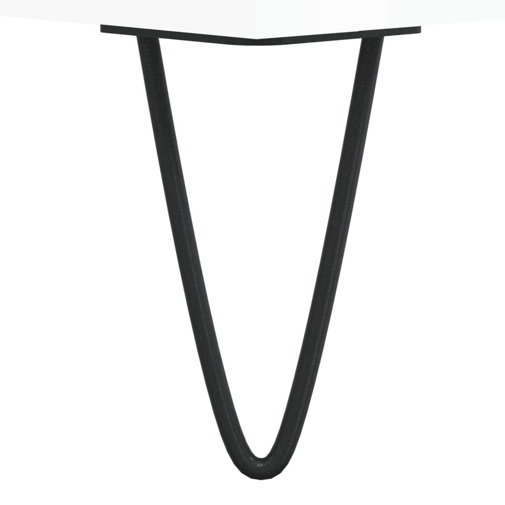 Nattbord høyglans hvit 40x35x50 cm konstruert tre