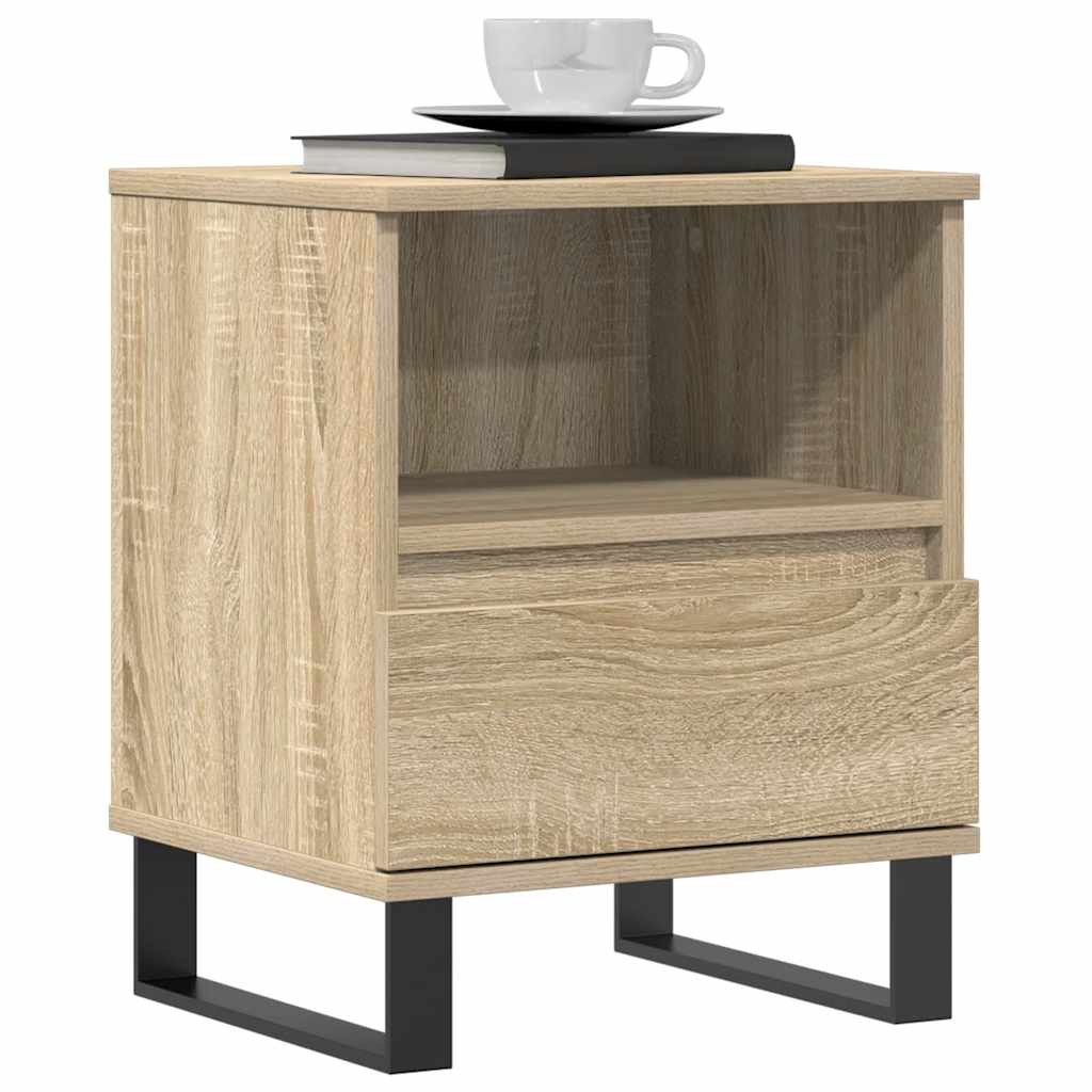Nattbord 2 stk sonoma eik 40x35x50 cm konstruert tre